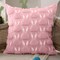 Easter Pillow Covers 18x18 inch Set of 2 Easter Decorations White Ears Pink Rabbit Soft Plush Faux Fur Jacquard Throw Pillows for Bedroom Sofa Holiday Festivals Home Decor FHJ-17B18